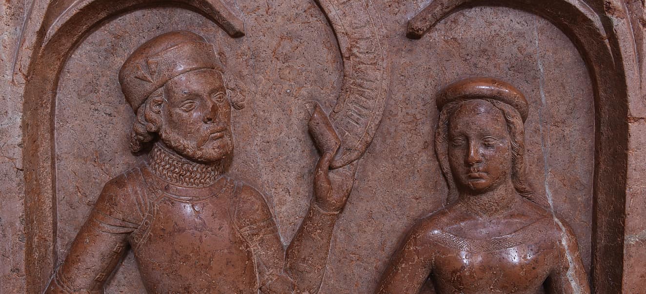 Der Stifter des Klosters Johann Kummersbrucker und seine Gattin Anna von Castelbarco